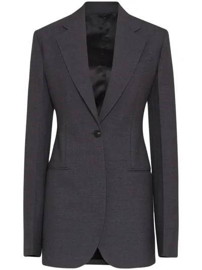 Ferragamo Tailored Blazer In Anthracite