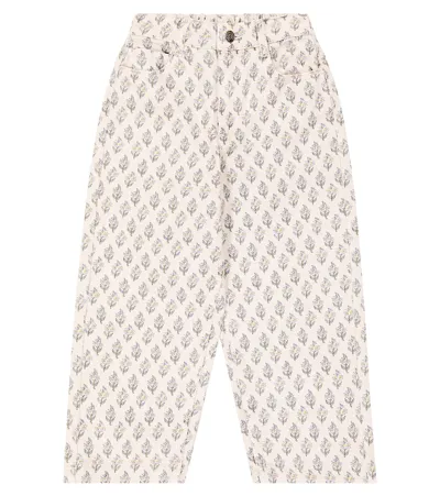 The New Society Kids' Elaine Printed Cotton Pants In Multicoloured