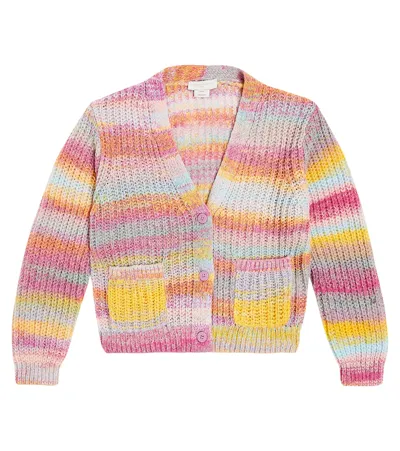 Stella Mccartney Kids' Striped Cardigan In Multicoloured