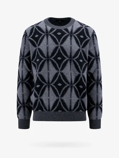 Etro Intarsia-knit Wool Jumper In Black