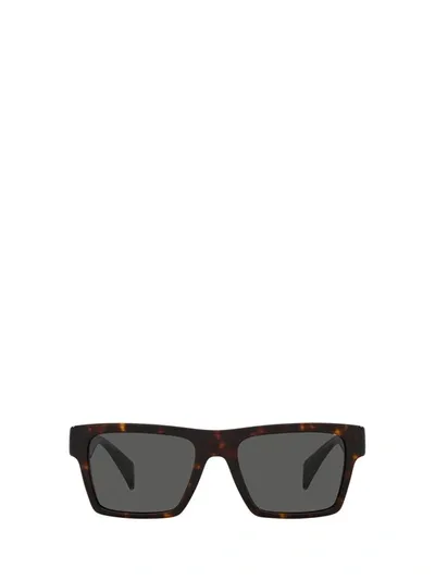 Versace Eyewear Square Frame Sunglasses In Havana