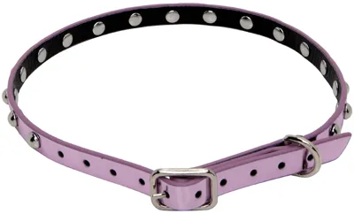 Justine Clenquet Pink Dylan Choker In Metallic Pink