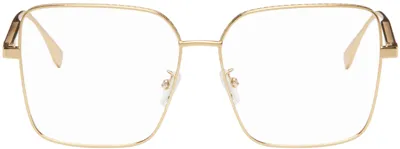 Fendi Oversized Square Metal Glasses In 56030