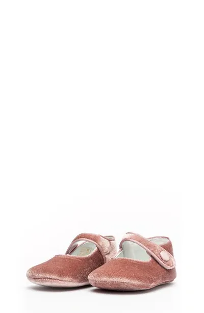 Childrenchic Kids' Velvet Mary Jane In Rose