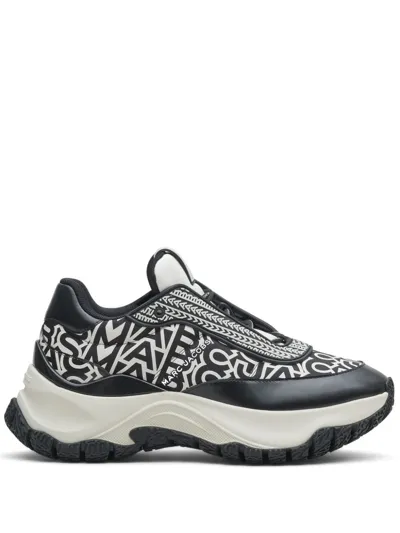 Marc Jacobs The Monogram Lazy Chunky Sneakers In Black White