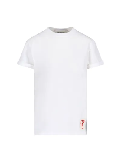 Golden Goose Basic T-shirt In Cream