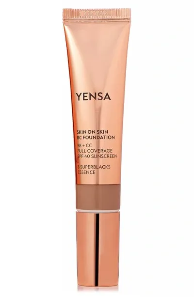 Yensa Skin On Skin Bb + Cc Full Coverage Hyaluronic Foundation Spf 40 In Deep Golden