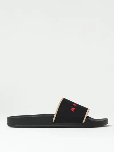 Marni Black Logo Sandals