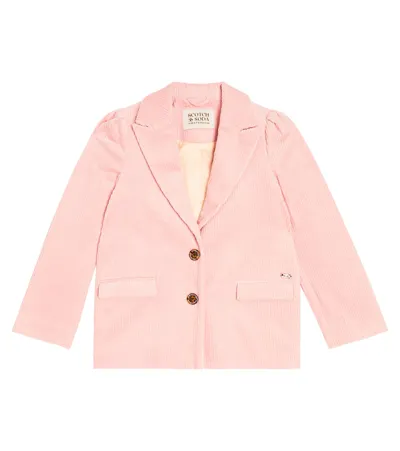 Scotch & Soda Kids' Corduroy Blazer In Pink