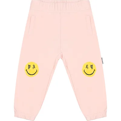 Palm Angels Pink Trousers For Baby Girl With Logo