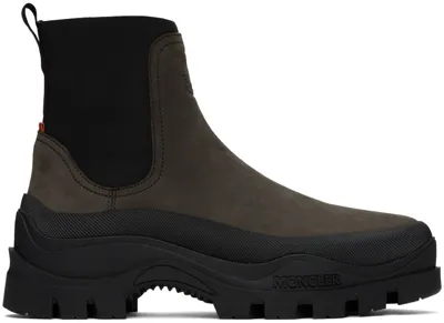 Moncler Brown Larue Chelsea Boots In 250 Espresso