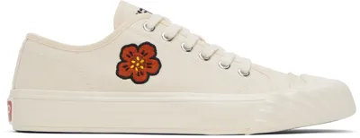 Kenzo School Sneakers Cream In Creme