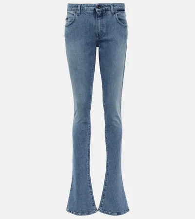 Dolce & Gabbana Low-rise Bootcut Jeans In Blue