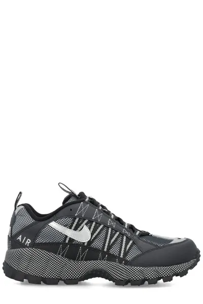 Nike Air Humara Qs Leather-trimmed Mesh Sneakers In Black