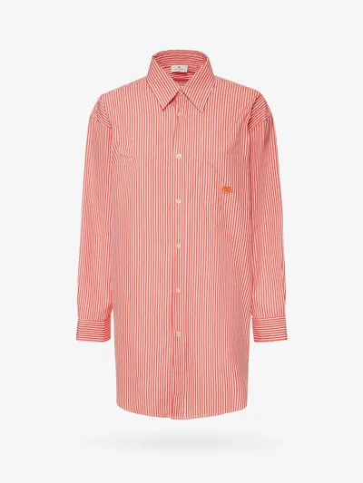 Etro Shirt In Orange,white