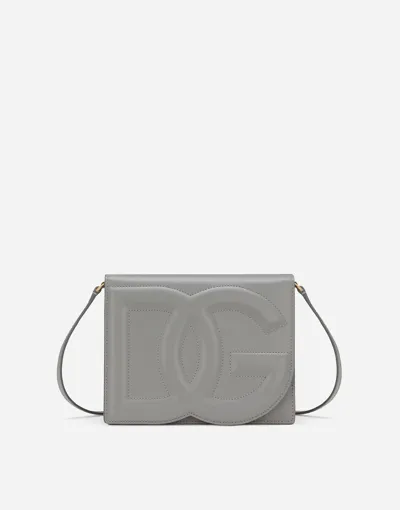 Dolce & Gabbana Dg Logo Crossbody Bag In Grey