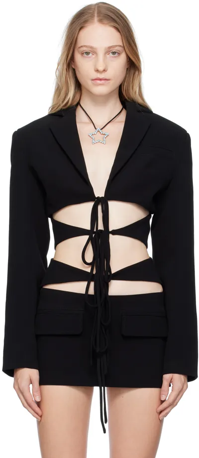 Lado Bokuchava Black Shibari Blazer