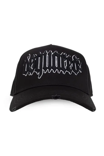 Dsquared2 Logo Embroidered Baseball Cap In Black