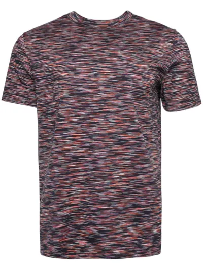 Missoni Striped Cotton T-shirt In Multicolor