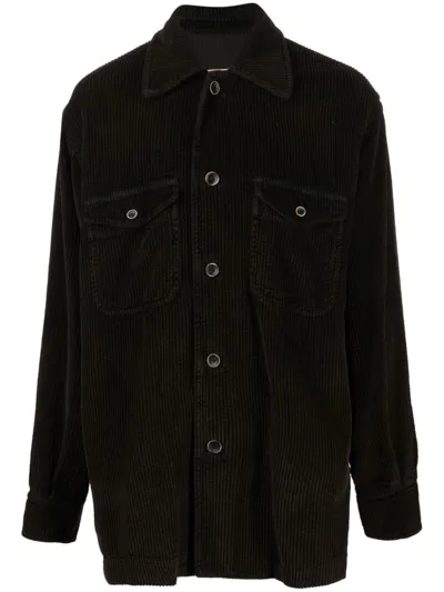 Uma Wang Corduroy Button-up Shirt Jacket In Brown