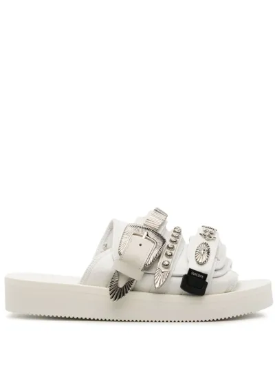 Toga Stud-embellished Sandals In White