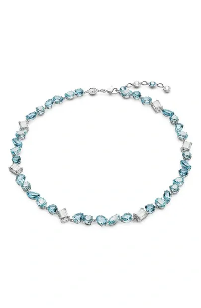 Swarovski Gema Crystal Collar Necklace In Blue