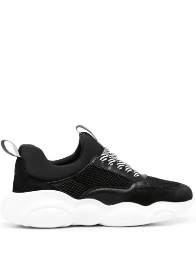 Moschino Mesh Sneaker In Black