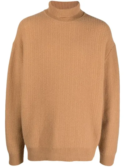 Filippa K Strukturierter Rollkragenpullover In Brown