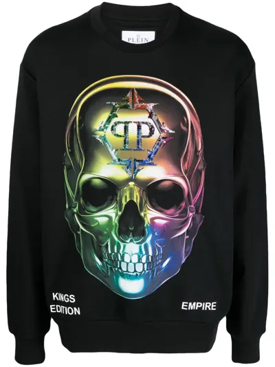 Philipp Plein Chrome Sweatshirt Mit Totenkopf-print In Multi