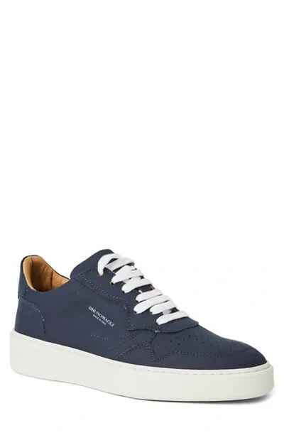 Bruno Magli Dezi Leather Sneaker In Navy