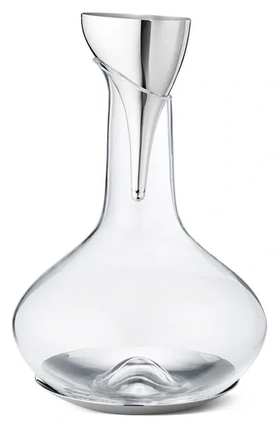 Georg Jensen Sky Stainless-steel Decanter Funnel 14cm In Silver