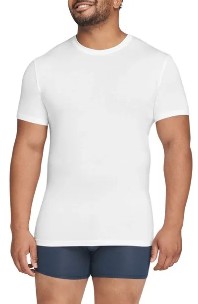 Tommy John Cool Cotton Slim Fit Crewneck T-shirt In White Double