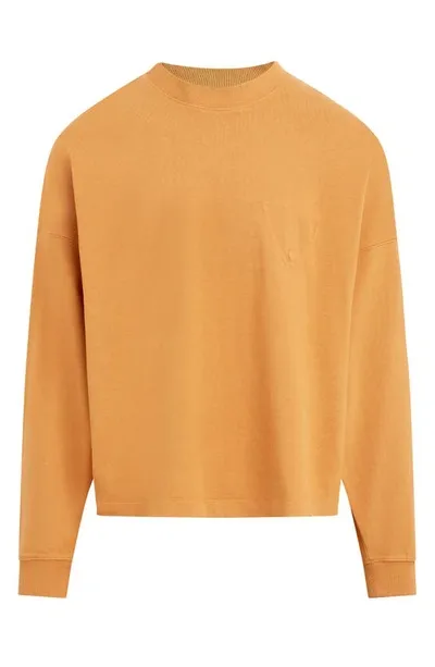 Hudson Brandon Oversize Long Sleeve T-shirt In Rich Gold