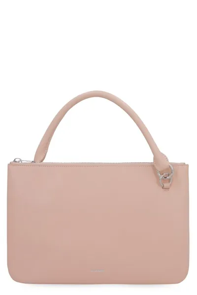 Jil Sander Zipped Top Handle Bag In Pink