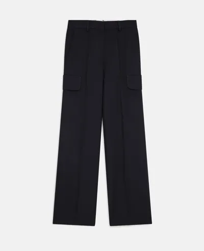 Stella Mccartney Tailored Straight Leg Cargo Trousers In Ink