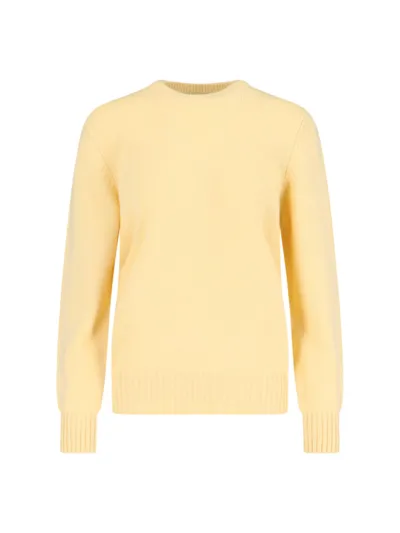 Prada Crewneck Sweater In Yellow