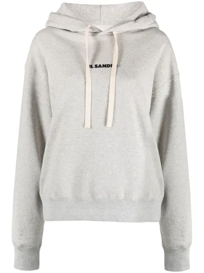 Jil Sander Logo Sweater In Grey