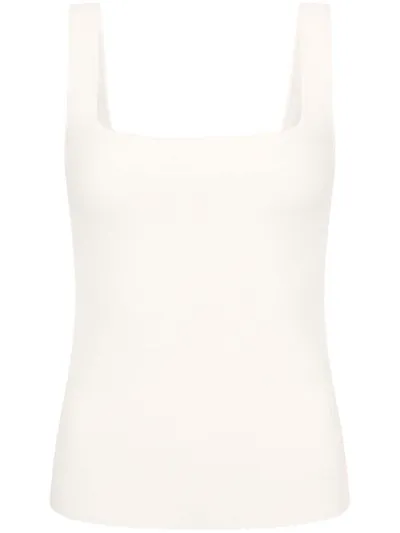 Rebecca Vallance -  Gaia Square Knit Camisole Ivory  - Size M In White