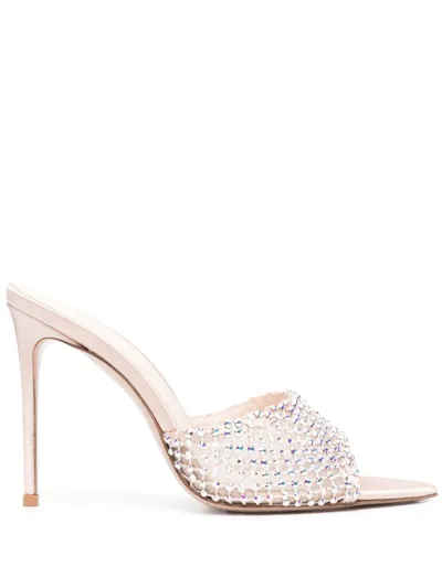 Le Silla Gilda Crystal-embellished Mules In Pink