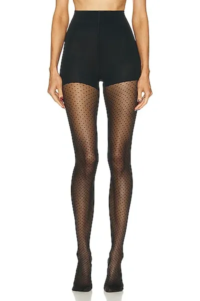 Wolford Geometric Dots Control-top Tights In Black