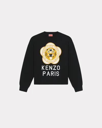 Kenzo Tiger Academy Wool Blend Jumper In Noir