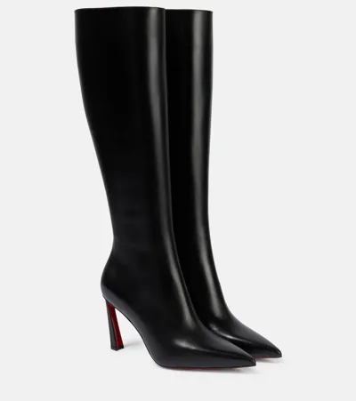 Christian Louboutin Condora Botta 85 Suede Knee-high Boots In Black