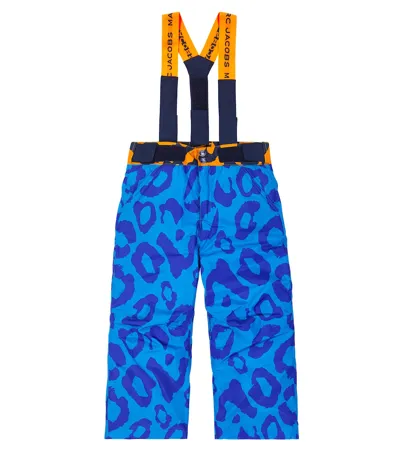 Marc Jacobs Kids' Printed Ski Salopettes In Blue