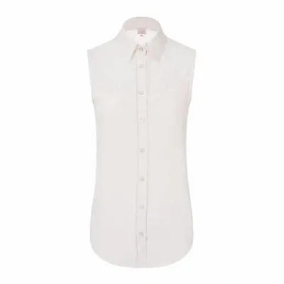 Gucci White Classic Silk Top