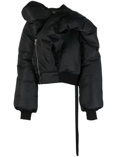 Rick Owens Doll Padded Bomber Jacket In Black