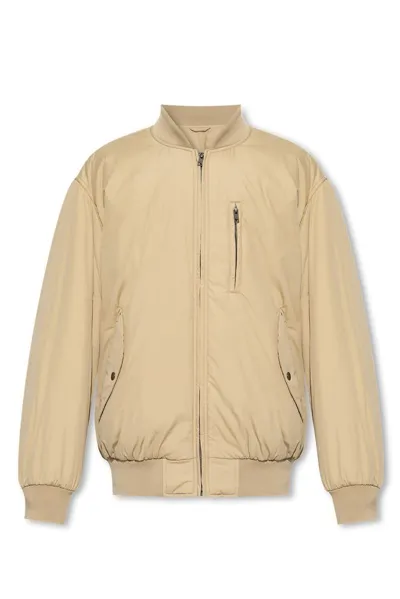 Isabel Marant Donny Zipped Bomber Jacket In Beige