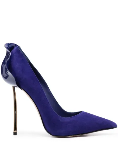 Le Silla Petalo 120mm Suede Pumps In Blue