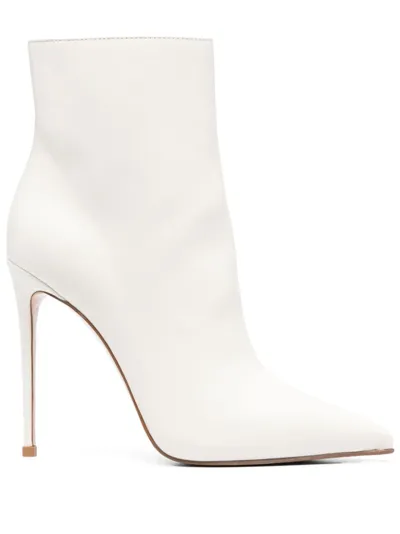 Le Silla Eva 120mm Leather Ankle Boots In Nude