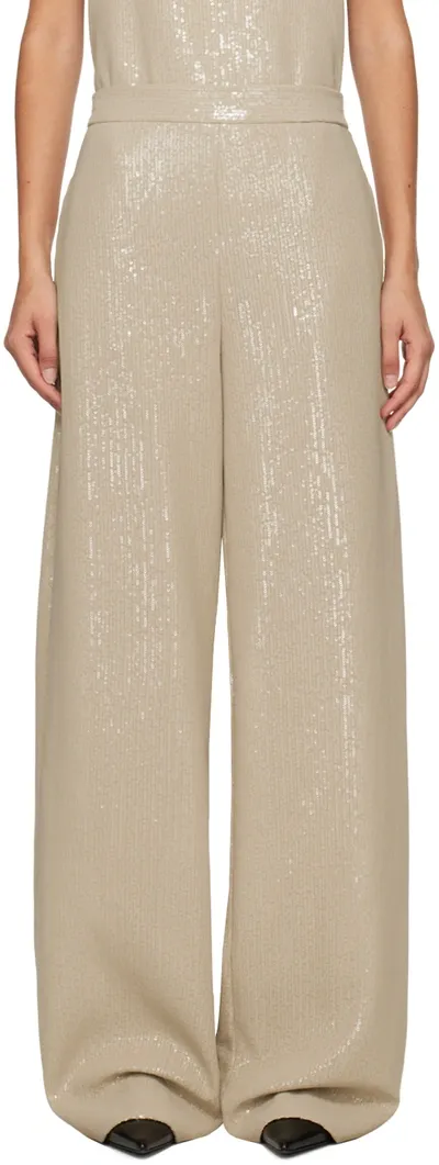 Max Mara Beige Stelvio Trousers In 001 Beige