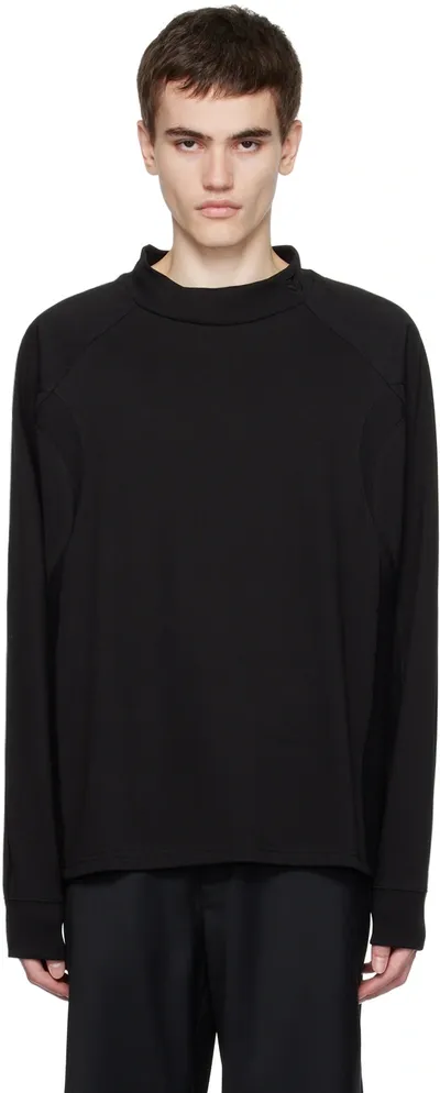 Lesugiatelier Black Paneled Long Sleeve T-shirt